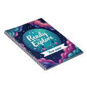 Galaxy Swirl Notebook mit bedienerbarem Namen Notizblock (Rechte Seite)
