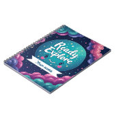 Galaxy Swirl Notebook mit bedienerbarem Namen Notizblock (Linke Seite)