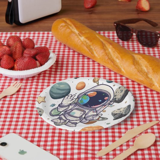Galaxy Tellers Set - Fun Außenraumdesign Pappteller (Picknick)