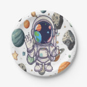 Galaxy Tellers Set - Fun Außenraumdesign Pappteller (Vorderseite)