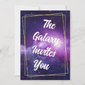 Galaxy Thema Geburtstag Einladung (Vorderseite)