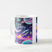 Galaxy-thematisierte Geburtstagsfeiermond, Stars Kaffeetasse (Vorderseite Links)