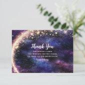 Galaxy Themed Dankeskarten Dankeskarte (Stehend Vorderseite)