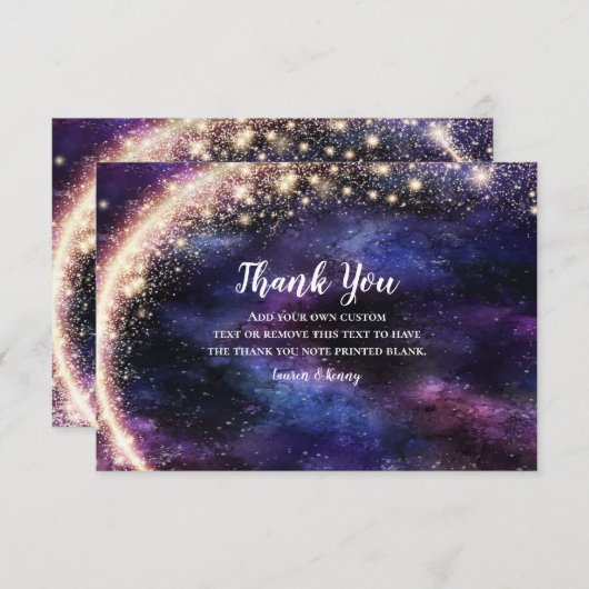 Galaxy Themed Dankeskarten Dankeskarte (Vorne/Hinten)