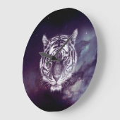 Galaxy Tiger Face Wallpaper Große Wanduhr (Winkel)