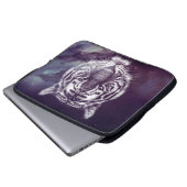 Galaxy Tiger Face Wallpaper Laptopschutzhülle (Vorne Knopf)