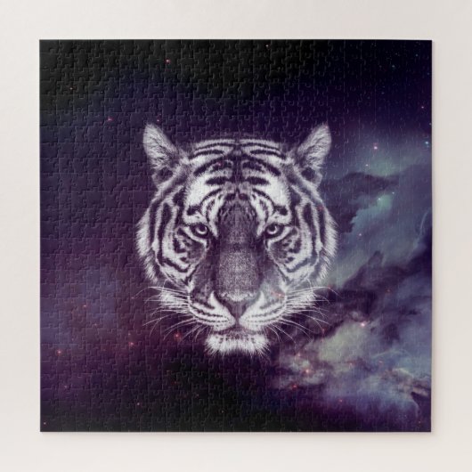 Galaxy Tiger Face Wallpaper Puzzle (Vertikal)