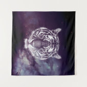Galaxy Tiger Face Wallpaper Wandteppich (Vorderseite (Horizontal))