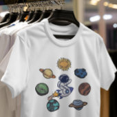 Galaxy träumende Raumfahrer und Planeten T-Shirt