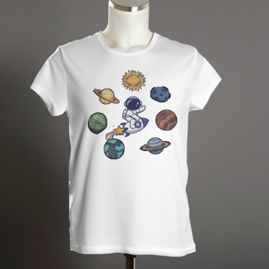 Galaxy träumende Raumfahrer und Planeten T-Shirt