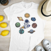 Galaxy träumende Raumfahrer und Planeten T-Shirt