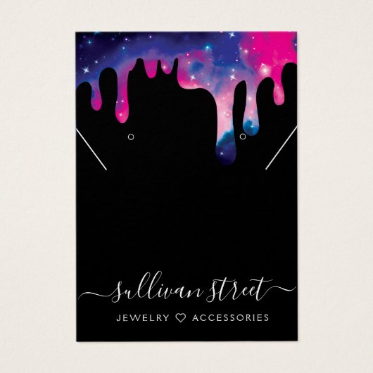 Galaxy Tropfen Ohrringe-Netzklace-Display-Karte (Vorderseite)