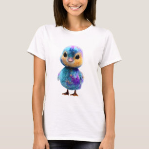 Galaxy Türkis Psychedelische Flauschige Henne Frau T-Shirt