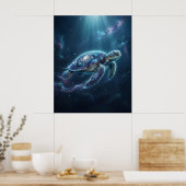 Galaxy Turtle Cosmic Ocean Poster (Küche)