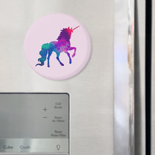 Galaxy Unicorn in Sky Colors of Blue and Purple, Z Magnet