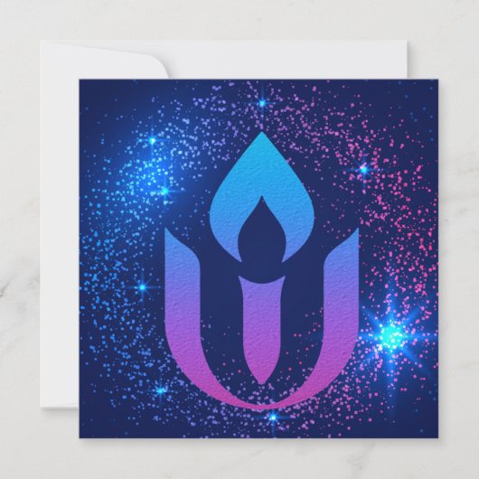 Galaxy Unitarian Universalism Chalice Einladung (Vorderseite)