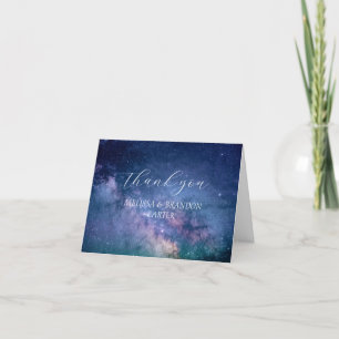 Galaxy Universe Mystical Wedding Vielen Dank Dankeskarte