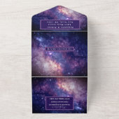 Galaxy Universe Nebula Starry Night Sky Foto All In One Einladung (Außenbereich)
