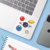 Galaxy Universe - Planets Scrap Book Aufkleber (Laptop mit iPhone)