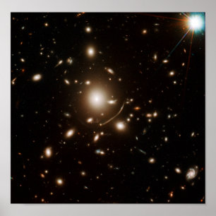 Galaxy Universe Space Telescope Gravitations Lens Poster