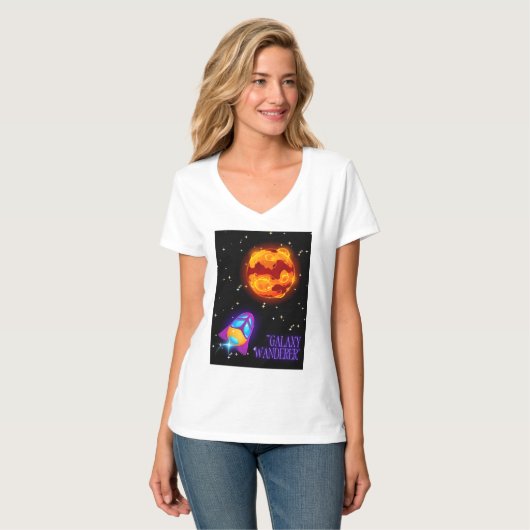 Galaxy Wanderer insulbler T-Shirt (Vorderseite Vollansicht)