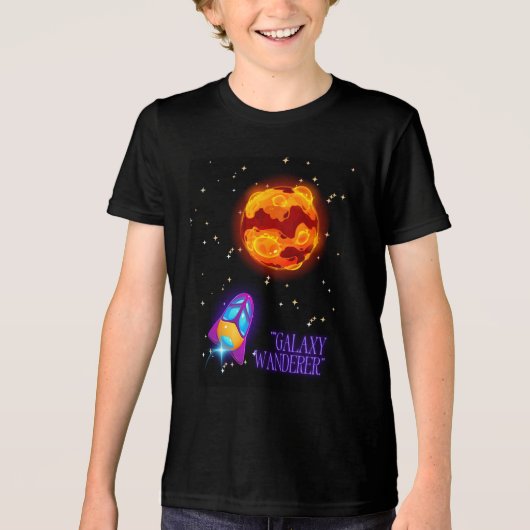 Galaxy Wanderer insulbler Tri-Blend Shirt (Vorderseite)