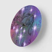 Galaxy-Wandklemme Runde Wanduhr (Winkel)