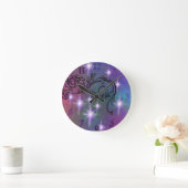 Galaxy-Wandklemme Runde Wanduhr (Zuhause)
