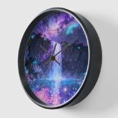 Galaxy-Wasserfall-Wanduhr Uhr (Winkel)