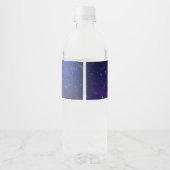 Galaxy Water Labels Personalisiert Wasserflaschenetikett (Rückseite)