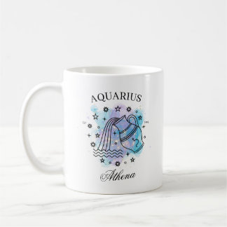 Galaxy Watercolor Aquarius Zodiac Zeichen Kaffeetasse