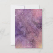 Galaxy Watercolor Babydusche Danke Karte (Rückseite)