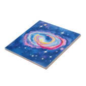 Galaxy Watercolor Farbschwirbeln und funkeln Fliese (Seite)