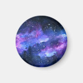 Galaxy Watercolor Lila Party Tee Kühlschrank Magnet (Vorne)