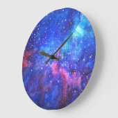 Galaxy Watercolor Night Sky. Große Wanduhr (Winkel)