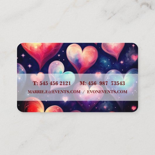 Galaxy Watercolor Visitenkarte (Rückseite)