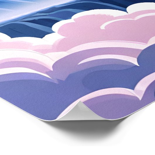 Galaxy Waterfall Poster (Ecke)