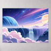 Galaxy Waterfall Poster (Vorne)