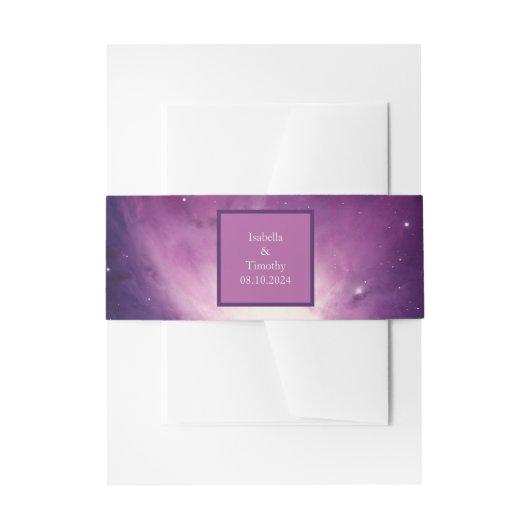 Galaxy Wedding Celestial Starry Night Sky Dinner Einladungsbanderole (Vorderseite Beispiel)