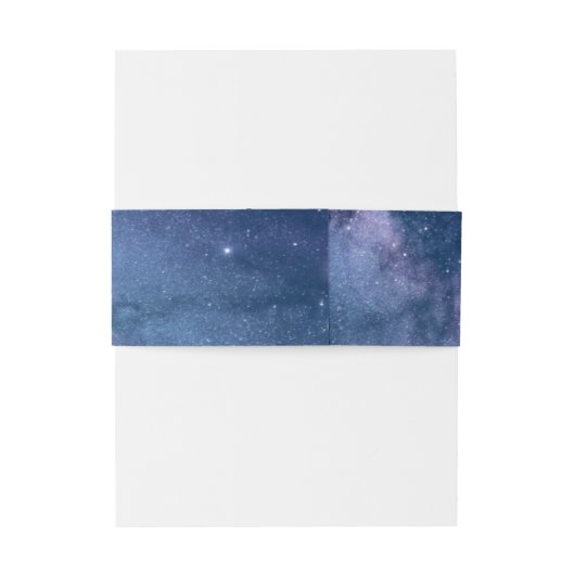 Galaxy Wedding Celestial Starry Night Sky Dinner I Einladungsbanderole (Rückseitenbeispiel)