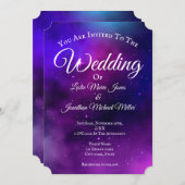 Galaxy Wedding Einladung (Vorne/Hinten)