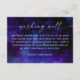 Galaxy Wedding Wishing Well | Space Honeymoon Fund Begleitkarte