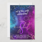 Galaxy Weltraum Einladung zum Geburtstag (Vorderseite)