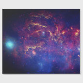 Galaxy Weltraum Sky Sterne Celestial Blue Geschenkpapier (Flach)