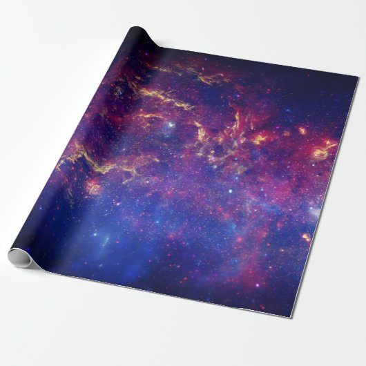 Galaxy Weltraum Sky Sterne Celestial Blue Geschenkpapier (Ungerollt)