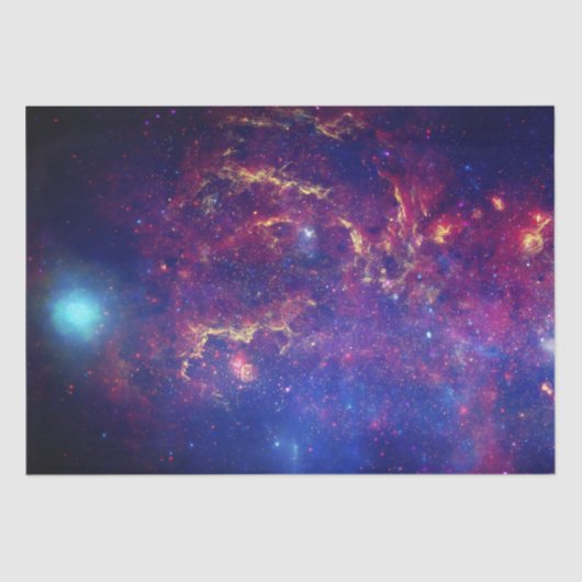 Galaxy Weltraum Sky Sterne Celestial Blue Seidenpapier (Vorderseite)