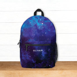 Galaxy Weltraum Universum/ Name Kinder Bedruckter Rucksack