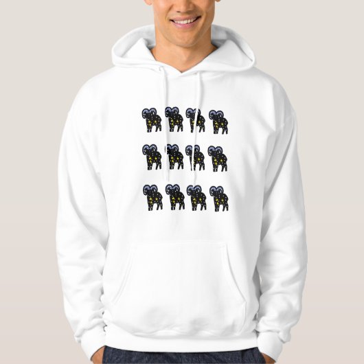 Galaxy-Widder-Sweatshirt – Feuerzeichen-Identität Hoodie (Vorderseite)