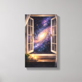 Galaxy Window Wall Art Leinwanddruck (Vorderseite)