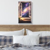 Galaxy Window Wall Art Leinwanddruck (Insitu (Schlafzimmer))